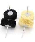 Sisal And Pig Hair Polishing Brush Wheel That Flips The Switch On Rotary Drill Woodworking Buffing used for fast shine and detail.