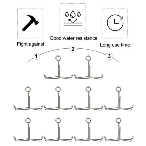 10 Pieces Spring Water Stopper Clips Adjustable Pinchcock Control Clips Pro Grade Laboratory Rubber Tubing Sealing Clamps diagram