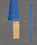 Twenty Four Inch T Track Fence Cap For Miter Saws And Router Tables showing dimensions and cross-section detail.