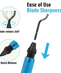 Handy Deburring Tool Kit With 6 Pcs Needle Files And 10 HSS Blades 6-1/2 Inch Metal Handle Chamfer Tool for pipe edges