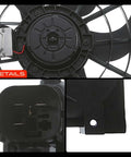 Top Tier High Output Engine Radiator Cooling Fan Assembly Oem Fitment Direct Bolt On For Bmw 3 Series 1998 To 2006 2.5L And 3.0L L6 Inline Six detailed view of fan motor and connector.