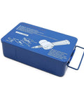 Blue case containing Heavy Duty Double Head Metal Sheet Nibbler And Hole Cutter Tool Kit for auto car repair and home garage use.