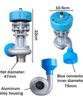 Water Turbine Generator 400W Hydroelectric Power Unit 220V Micro Hydro Generator with aluminum alloy housing, 22cm tall