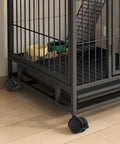 Pet cage on 360 Degree Black Caster Wheels For Pet Cages Silent Rotating Casters With Locking Feature Replacement Wheels For Cat Cages