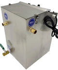 Hardcore 110 Volt Oil Water Separator For Cnc Machining Centers And Coolant Recycling Pro Gear showing stainless steel design and connections.