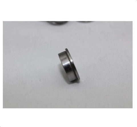 Precision Flanged Ball Bearing F609ZZ 9X24X7 MM Deep Groove Design With Abec-1 Rating For Industrial Machinery and Heavy Duty Mechanical Gear Applications Made From Premium 52100 Chrome Steel side view.