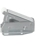 Spring Loaded Push To Open Door Catch Set, 2 Pack Touch Latch for cabinets, cold-rolled steel construction, side view