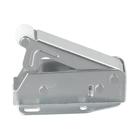 Spring Loaded Push To Open Door Catch Set, 2 Pack Touch Latch for cabinets, cold-rolled steel construction, side view