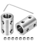 Rigid 8mm To 8mm Shaft Coupler Connector, 22mm Long By 14mm Dia Steel Joint, Heavy Duty Coupling Set For 3D Printers And DIY Projects, Includes 24 Screws And Hex Wrenches, 6 Pcs, with hex wrench and set screws