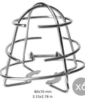 Six Pack Beater Proof Fire Sprinkler Head Guard Cage Heavy Duty Iron Recessed Protective Cover For Half Inch Pipe Rust Resistant Silver Finish