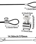 Super Sturdy Stainless Steel Gate Latch Cable Pull Featuring An Adjustable 19 Inch Replacement Line cable components with measurements