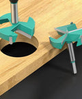 Floweringbeter 2x 50mm three-edged hole opener cutter with hex shank for woodworking teal-green drilling a hole in wood