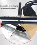 Heavy Duty Heat Sealer Machine With Adjustable Temp Control And Safety Bracket For Secure Bag sealing Across Various Materials Including 200MM Width For Home And Kitchen Use showing 7 gears and packaging bags.