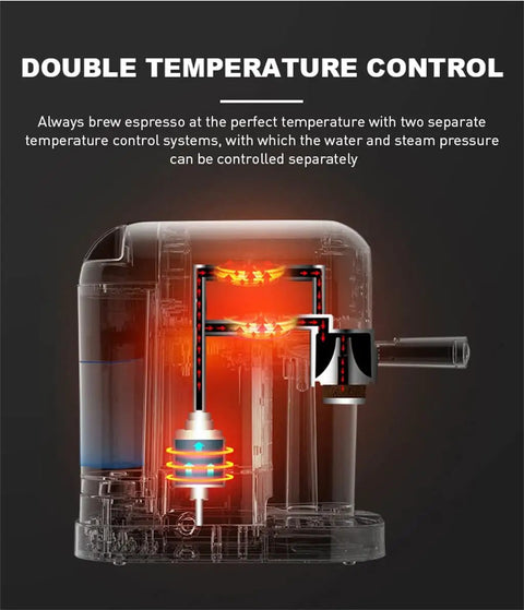 Upgrade Your Daily Grind With This Legit Electric Coffee Machine And Milk Frother Featuring Stainless Steel Body Removable Water Tank Flexible Strength Control Clean Drip Tray For Smooth Sipping A Real Game Changer For Coffee Lovers with dual temperature control.
