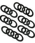 Black Coated 1/2-28 Barrel Shim Kit for.223 and 5.56 Caliber, 20 Pack, Stainless Steel Shims With Six Thicknesses for Pro-Grade Indexing, Alignment, and Timing in a spread.