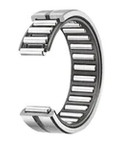 Sealed roller bearing TRU558138UU, 55 mm ID x 81 mm OD x 38 mm W, caged heavy-duty high-carbon steel, side view.