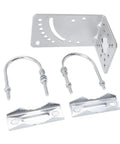 Heavy Duty Iron L Bracket Pole Mount Kit For Satellite Internet Antenna with tools for versatile surface installation