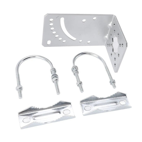 Heavy Duty Iron L Bracket Pole Mount Kit For Satellite Internet Antenna with tools for versatile surface installation