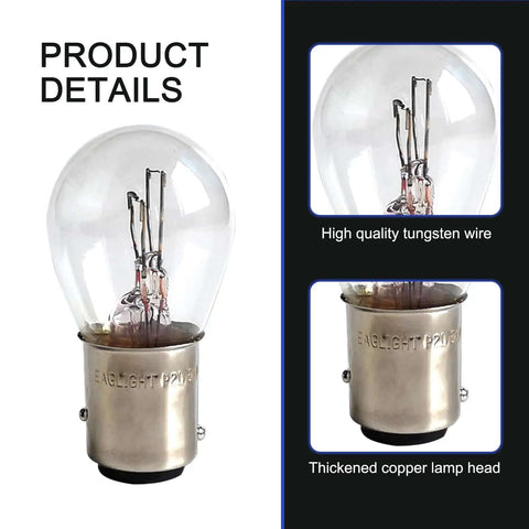 Plug N Play 1157 Bay15D P21 5W S25 high and low beam halogen brake light with waterproof housing, tungsten wire and copper lamp head