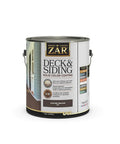 A can of 1 Gal Oxford Brown Exterior Deck And Siding Solid Color Coating And Stain For Outdoor Wood Finish Easy To Apply And Weather Resistant Rock Solid Exterior Protection For All Weather Use.