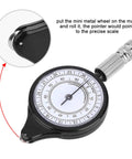 Rugged Map Measuring Wheel For Outdoor Adventurers Lightweight Distance Tracker Tool showing a compact black drum gauge with clear scale.
