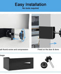 Image showing easy installation of Heavy Duty Door Mount Bracket For Lockboxes featuring thumb screw mechanism and no tools required.