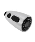 M950242-0750A 1.8 GPM Pull Down Hand Sprayer in Stainless Steel close-up of nozzle and buttons for kitchen faucets
