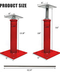 Heavy Duty Adjustable House Jacks For Leveling Crawlspace And Joist Beams 11 To 16 Inch Range With 6,860 To 9,920 Lbs Capacity Each Floor Jack Screw Pole Brace For Cellar Ceiling 2 Pack shown with size dimensions