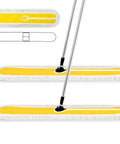 Pro Grade Heavy Duty 2 Pack Industrial Dust Mops With Swivel Heads And Extended Handles for efficient hardwood and tile cleaning.