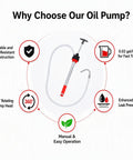 Heavy Duty Manual Push Oil Pump Hand Crank Gear Transfer Dispenser For 5 Gallon Drums And Heavy Steel Pails, with rotating pump head.