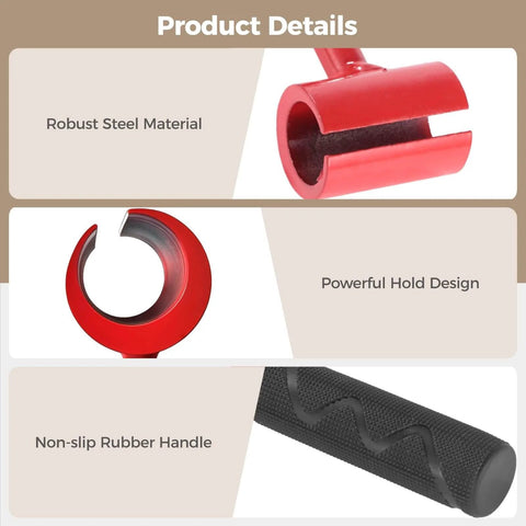 4 In 1 Door Hinge Gap Adjustment Tool Set showing red steel wrenches and black rubber handle, suitable for door repair.