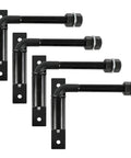 Heavy Duty Bolt On 7 Inch J Bolt Gate Hinges 4 Pack No Welding Required Lubricated Ball Bearing Hinge For Large Driveway Gates Up To 1100 Lbs Easy Install And Sag Prevention Industrial Grade, black steel hinges set