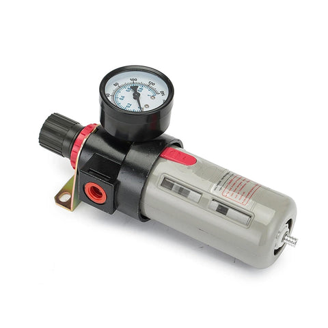 All In One Pro Grade Air FRL Unit With Filter Regulator Lubricator And Separator For Quarter Three Eighths And Half Inch Lines
