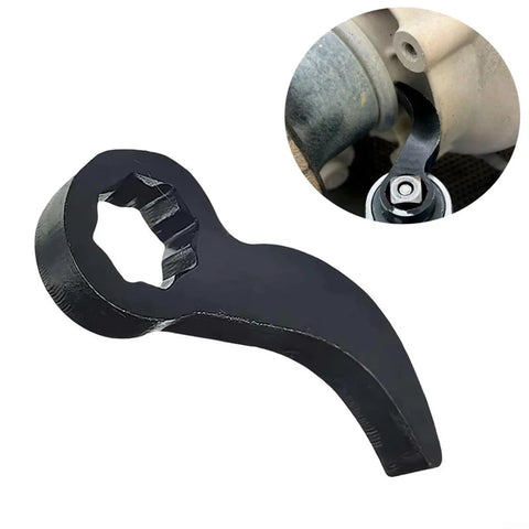 Three Eighths Inch Crowbar Adapter Head For Tight Spaces showing steel construction and adjustable angle use in a tight spot