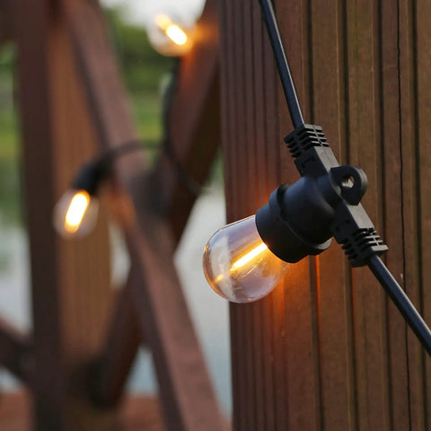 Shatterproof LED String Lights For Indoor Outdoor Use Waterproof And Weatherproof Cozy Warm White 2200K 70LM Output E26 Base 15 Pack