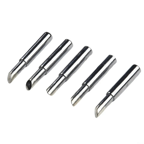 Five Piece 900 Mt Series Copper Soldering Tips Thick Transfer Welding Station Replacement For Heat Iron Plus Power Supply Pure Metal Efficiency, set of five tips