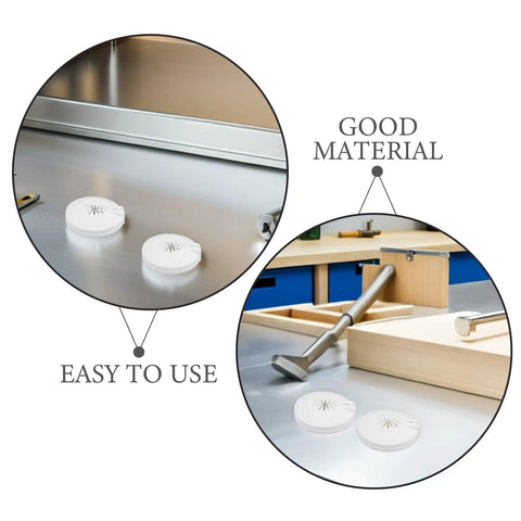 Top Notch Universal Fire Sprinkler Head Covers With Detachable Trim Rings And Smooth Ceiling Escutcheon Plates on a workshop surface.