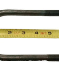 Four 1/2 Inch U Bolt Trailer Axle Spring Mount Kit For 5200 Lb And 6000 Lb Axles, 3 By 6-1/2 Inch Size, Includes Tie Plates And Fine Thread 1/2-20 Hardware, Plate Finish May Vary, U-bolt with tape measure
