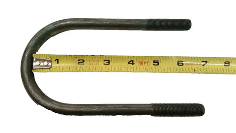Four 1/2 Inch U Bolt Trailer Axle Spring Mount Kit For 5200 Lb And 6000 Lb Axles, 3 By 6-1/2 Inch Size, Includes Tie Plates And Fine Thread 1/2-20 Hardware, Plate Finish May Vary, U-bolt with tape measure