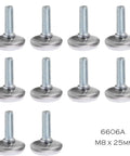 Heavy Duty M8 Threaded Furniture Levelers 10 pcs height adjustable great glide feet for chairs desks cabinets rust resistant
