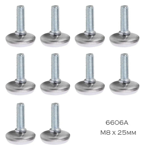 Heavy Duty M8 Threaded Furniture Levelers 10 pcs height adjustable great glide feet for chairs desks cabinets rust resistant