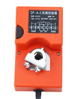 Close-up of No Sweat Installation Adjustable Air Damper Actuator For Hvac Ventilation, model DF-A-I with connectors on the side.