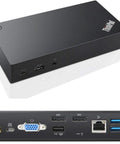 Game Changing USB C Docking Station For Business Laptops Plug And Play Powerhouse with multiple ports and sleek black design.