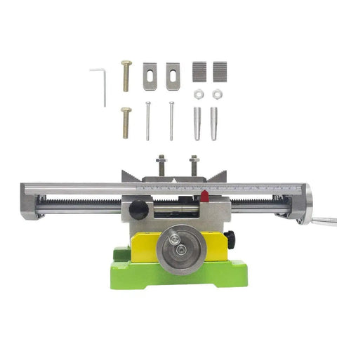 Boss Grade Milling Machine Worktable With Cross Slide and Compound Drilling Slide, aluminum alloy construction, front view