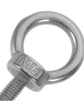 Extended Length M6 Stainless Steel Eye Bolts With Closed Ring And Through Hole For Deep Anchoring, Weatherproof And Wear Resistant, close-up