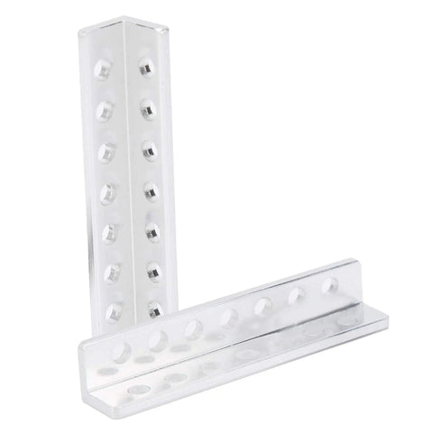 Aluminum L Shaped Beam Channel 12x12x64mm With 7 Holes Pair For Robot Building Kits DIY Robotics Projects Structural Aluminum Alloy For Strong Lightweight Builds pair