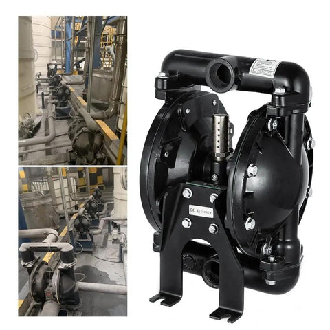 Tough As Nails Air Operated Double Diaphragm Pump Aluminum Body Nitrile Diaphragms in industrial setting, showing 1 inch inlet outlet.