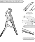 9 Inch Locking Vise Grip Plier With Nose Jaw For Sway Bar Link Removal Welding And Pipe Clip Repair Heavy Duty Vice Grips