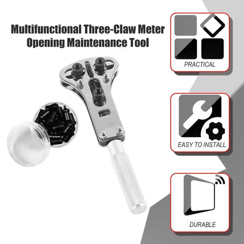 Pro Grade Watch Repair Kit With 3 Point Wrench Case Back Opener Adjustable Back Case Tool Battery Replacement And Movement Holder