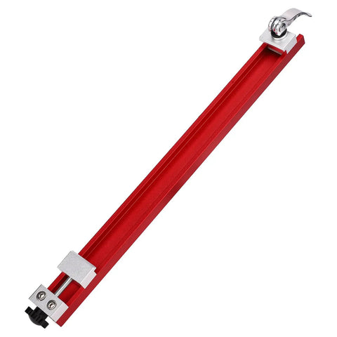 Red Pro Grade Adjustable Circular Saw Track Guide Rail Aluminum Alloy Base Rip Fence For Precise Cuts, 375x45x30 mm